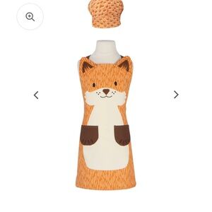 Jubilee by DANICA Kid’s Fox Apron & Chef Hat Matching Set